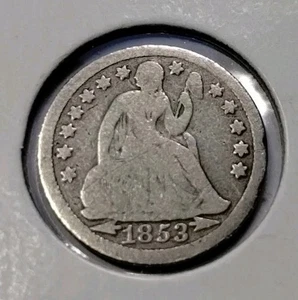 Flechas de diez centavos libertad sentada 1853 - Imagen 1 de 2
