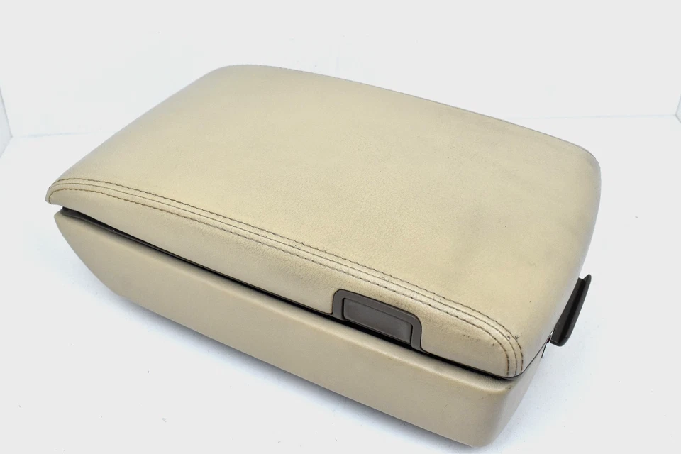 Infiniti Q45 1997-2001 consola central cuero beige reposabrazos tapa superior almacenamiento OEM Foto 1 de 4