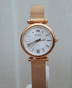 NEW FOSSIL Ladies Dress watch Slim Gold pl. Mesh self adjusted strap RRP£189 F26 - Picture 1 of 18