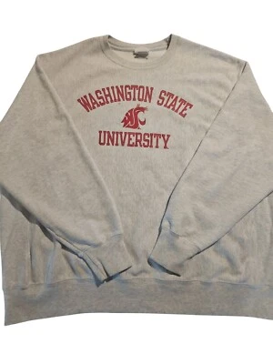 Sudadera Vintage Champion Tejido Inverso WSU Washington State Cuello Redondo XXXL 3XL Foto 1 de 4