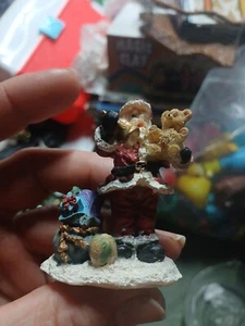 Vintage Weihnachtsmann Resin Figur kleine Miniatur - Bild 1 von 7