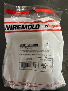 WIREMOLD NON METALLIC RECTANGULAR COVER PLATE # 828PRGFI-BRN - Picture 1 of 1