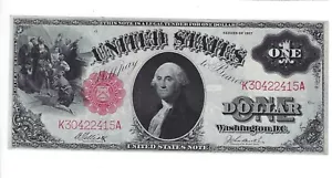 1917 United States Large Size $1 Sawhorse One Dollar Note Paper Money Currency - Picture 1 of 2