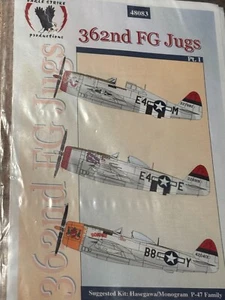 EAGLE STRIKE # 48083     1:48th SCALE 362nd FG JUGS P-47 DECAL PT 1 - Picture 1 of 2