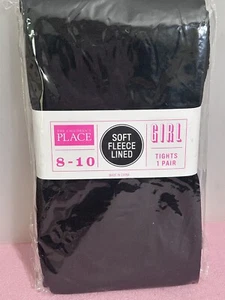 NEW girls size 8–10 The Children’s Place tights black One Pair Soft Fleece Lined - Picture 1 of 4
