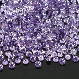 Lote al por mayor de 50 piezas 0,90 mm redondo corte brillante VVS1 elegante diamante color púrpura - Imagen 1 de 7