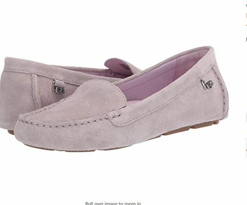 Mocassino Ugg donna US 5 fiori scamosciato grigio nuovo con scatola 1099877