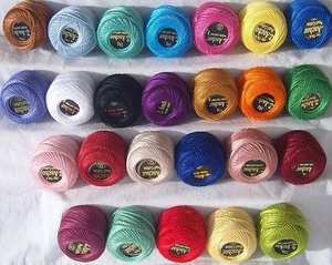 25 ANCHOR Pearl Cotton Balls Size 8 (85 Meters each) 25 Colrs+1 WOOSH ball FREE - Picture 1 of 2