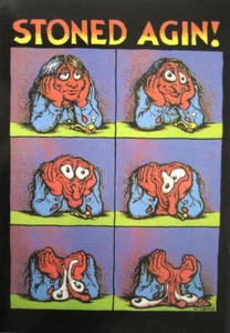 CANNABIS MARIHUANA MARIJUANA POSTKARTE POSTCARD # 75 STONED AGAIN AGIN GRAS DOPE - Picture 1 of 1