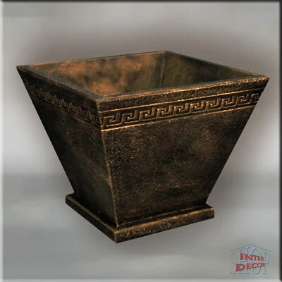 Übertopf Blumentopf Topf Blumenvase Mäander Vase Bodenvase Tischvase Kunstharz - Bild 1 von 4