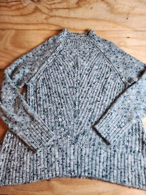 Sonoma Mujer Suéter GRANDE Verde Manga Larga Suéter Cuello Alto Top Navidad Foto 1 de 4