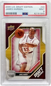 2009 U.D. Draft Edition James Harden Rookie RC #40 PSA 9 Mint Thunder Rockets - Picture 1 of 2