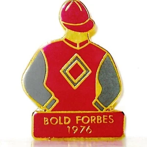 BOLD FORBES - 1976 Kentucky Derby Winner Jockey Silks Pin - Picture 1 of 1
