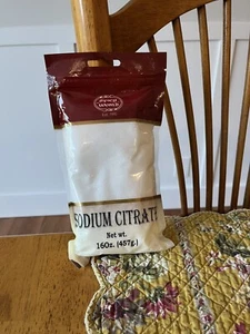 Sodium Citrate Powder 16 Ounce - Food Grade, Non-GMO - 1 Pound Bag - Emulsifier - Picture 1 of 2