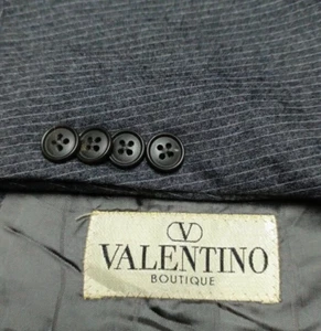 Vintage Valentino Boutique all worsted bespoke classic db suit jacket blazer 44R - Picture 1 of 12