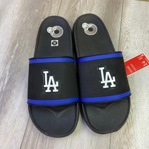 Nike LA Dodger Offcourt Slides Size 14 Black Blue Sandals Slippers DH6983-002 - Picture 1 of 12