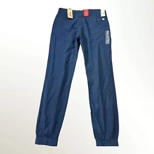 Levis Pants Mens 32x32 Blue Chino Jogger Linen Blend Regular Fit Elastic Cuff - Picture 1 of 14