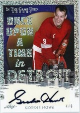 2023 IN THE GAME USED HOCKEY ONCE UPON A TIME IN DETROIT AUTO. #4/6 Gordie Howe