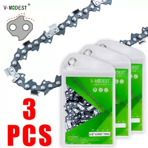3 PCS 20in Chainsaw Chain Blade 3/8" .050"Gauge 70DL Fit ECHO CS590/CS490 etc. - Picture 1 of 11