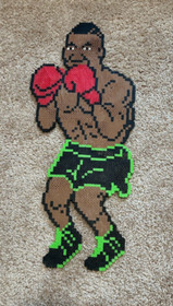 Mike Tyson Punch-Out Boxer NES Mini Bead Sprite Perler Artkal Pixel Art Retro