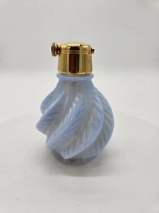 Vintage Mid Century DeVilbiss Blue Opalescent Feather Perfume Atomizer Bottle - Picture 1 of 6