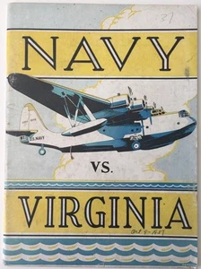1937 Navy Vs Virginia College Football Programm - Bild 1 von 4
