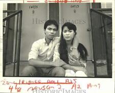 1985 Press Photo Tien Tan Nguyen and Fiancee Duc Bui Thi in New Orleans