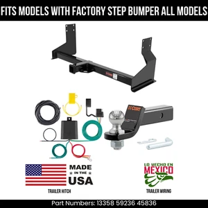 For 14-21 Sprinter 3500 Trailer Hitch 4 Pin Wiring 2" Ball Fit w/ step bmpr All - Picture 1 of 24