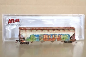 ATLAS 50 000 641 WEATHERED GENERAL AMERICAN ACF 5250 4 BAY HOPPER CAR 77222 NV - Bild 1 von 5