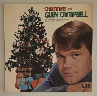 Christmas With Glen Campbell  Vinyl LP Record VG+  Capitol Red & Black Label  Foto 1 de 3