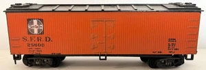VARNEY 2566SF HO SANTA FE ORANGE BLACK WOODEN ICE BOX REEFER CAR RTR OVP RED BOX - Picture 1 of 8