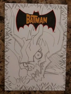 Batman Animated Season 1 Artist Sketch Card - Manbat by Jones - Topps 2005 - Picture 1 of 2