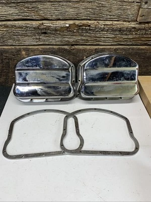 CUBIERTAS BASCULANTES PANHEAD 1952 ACERO CROMADO ORIGINALES OEM HARLEY-DAVIDSON 1948-1965 Foto 1 de 4