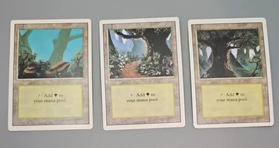 Magic the Gathering Revised Lands Forest Set - 1 of each of the artworks, NM - Image 1 of 4