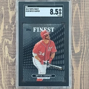 Topps Finest #100 2012 Bryce Harper Nationals radiocontrol novato SGC 8,5 - Imagen 1 de 2