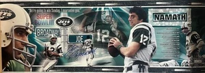 Joe Namath Signed 12x36 Panoramic Photo Beckett Autograph Grade 10 New York Jets - Picture 1 of 6