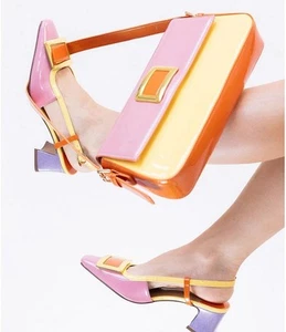NIB J. Reneé KELLEN In Pink/Yellow/Orange Patent Size 8.5M - Picture 1 of 12