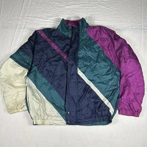 Chaqueta cortavientos vintage Christian Dior Monsieur para hombre grande bloques de colores - Imagen 1 de 11
