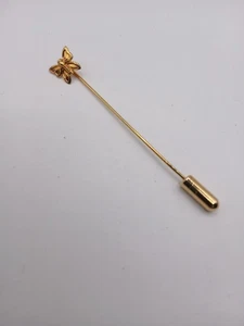 Spilla bastone farfalla vintage tono oro - Foto 1 di 4