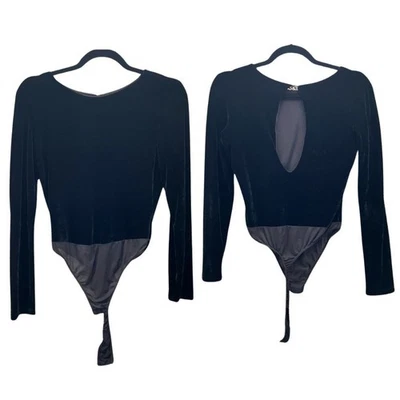 Body Victoria's Secret para mujer talla L Y2K terciopelo manga larga ojo de cerradura trasero EE. UU. Foto 1 de 4