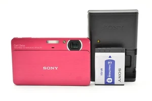 EX+5 SONY Cyber-shot DSC-T700 Pink Red Camera Japanese Only From JAPAN - Picture 1 of 20