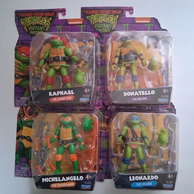 Paquete de 4 figuras de acción Teenage Mutant Ninja Turtles Mutant Mayhem Foto 1 de 4