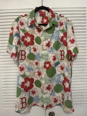 Boston Red Sox Aloha Floral Button Down Shirt XL New  - Image 1 of 4
