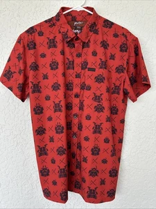 NEW Retro Rifle MCDOJO COLLAB Shirt Men's Red Samurai Button Down Large - Picture 1 of 4