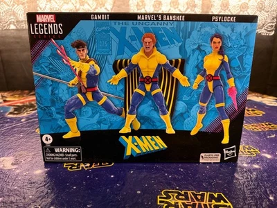 MARVEL LEGENDS - X-Men 60 Años Gambito, Banshee, Psylocke 6" ¡Juego de Figuras de Acción!! Foto 1 de 4