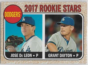 2017 Topps Heritage #83 Jose De Leon Grant Dayton RC Los Angeles Dodgers