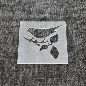 Robin on Branch - Reusable Christmas Stencil - High Quality Strong 350 Micron - Picture 1 of 4
