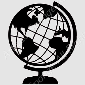 GLOBE WORLD MAP Stencil Riutilizzabile A5 A4 A3 Wall Art Decorazione Viaggio / P22 - Foto 1 di 5