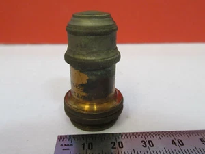 ANTIQUE BRASS LEITZ GERMANY OBJECTIVE "2" MICROSCOPE PART AS PICTURED F6-B-110 - Picture 1 of 12