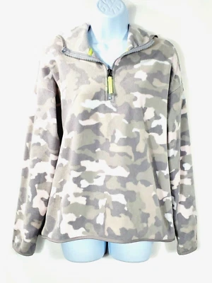 Fila Sport Hoodie Size S Fleece Gray Pink White Cozy Camouflaged  - Image 1 of 4